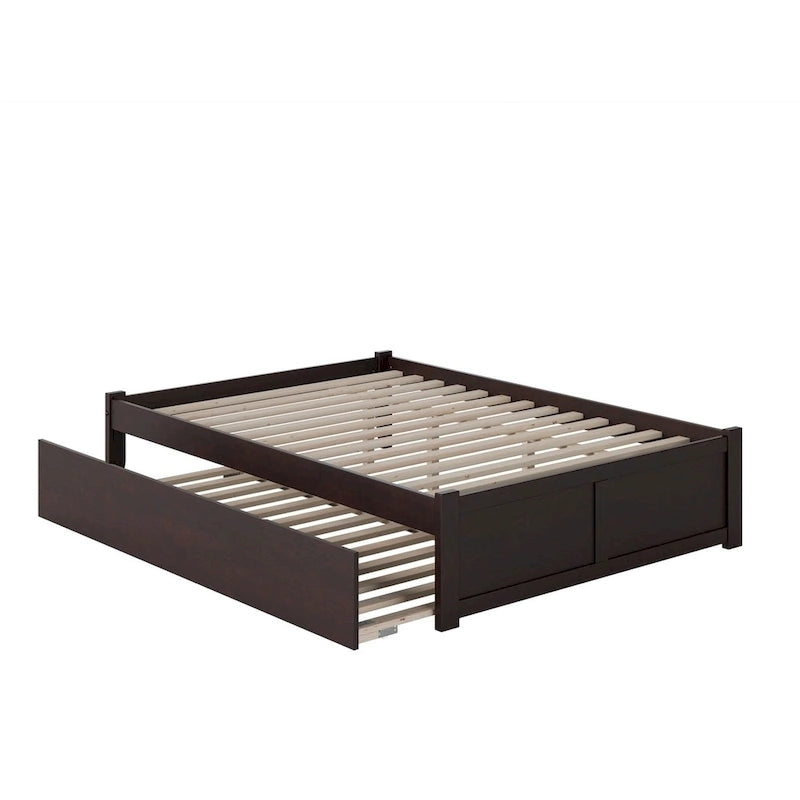 AFI Concord Wood King Platform Bed with Twin XL Trundle