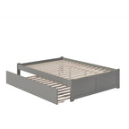 AFI Concord Wood King Platform Bed with Twin XL Trundle