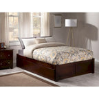 AFI Concord Wood King Platform Bed with Twin XL Trundle