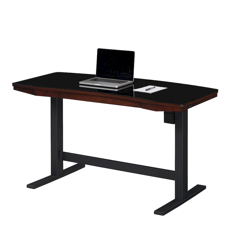 Twin Star Home Uptown Loft Adjustable Height Desk, Meridian Cherry