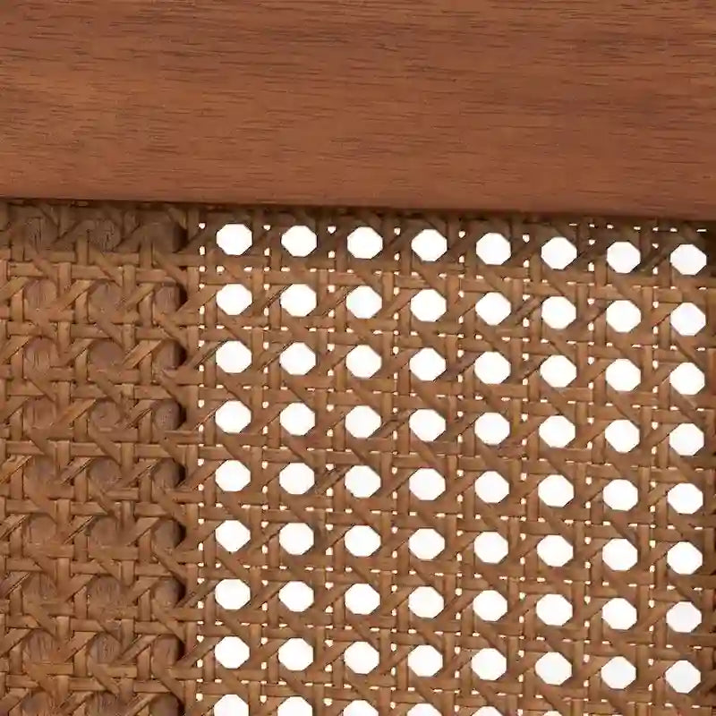 Aveena Mid-Century Modern Walnut Brown Finished Wood Platform Bed