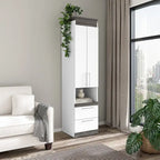 Orion Narrow Storage Cabinet with Drawers and Pull-Out Shelf by Bestar