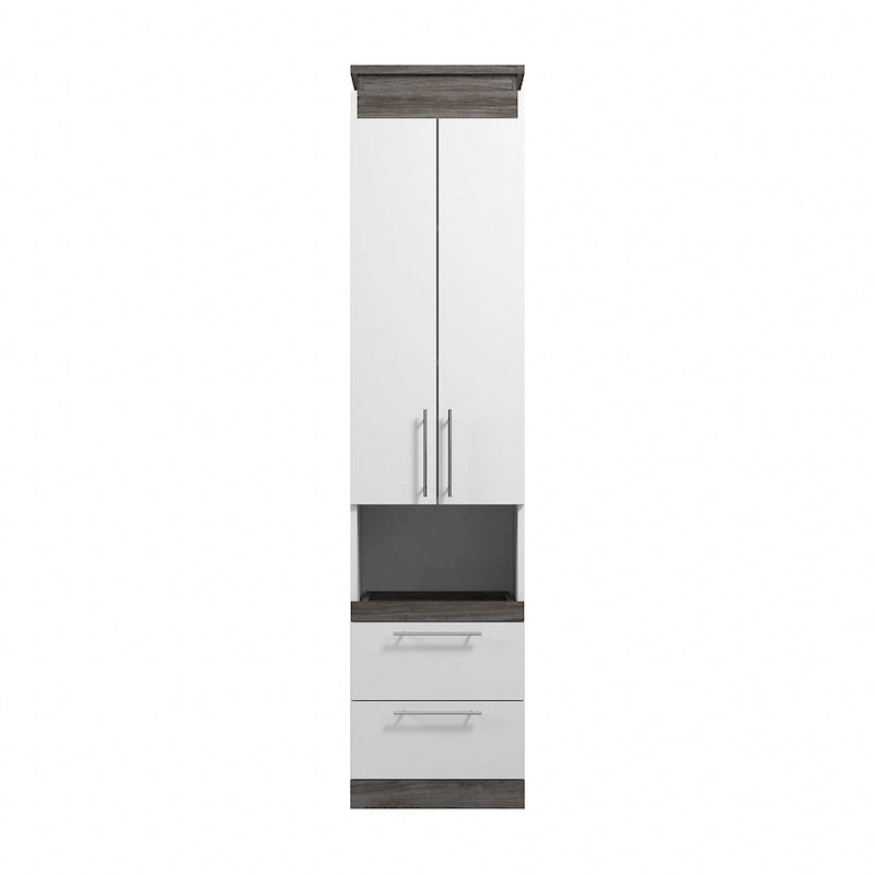 Orion Narrow Storage Cabinet with Drawers and Pull-Out Shelf by Bestar