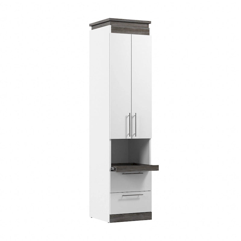 Orion Narrow Storage Cabinet with Drawers and Pull-Out Shelf by Bestar