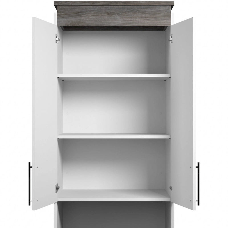 Orion Narrow Storage Cabinet with Drawers and Pull-Out Shelf by Bestar