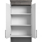 Orion Narrow Storage Cabinet with Drawers and Pull-Out Shelf by Bestar