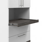 Orion Narrow Storage Cabinet with Drawers and Pull-Out Shelf by Bestar
