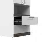 Orion Narrow Storage Cabinet with Drawers and Pull-Out Shelf by Bestar
