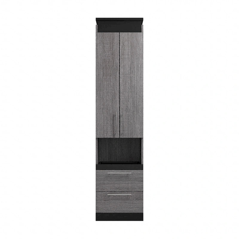 Orion Narrow Storage Cabinet with Drawers and Pull-Out Shelf by Bestar