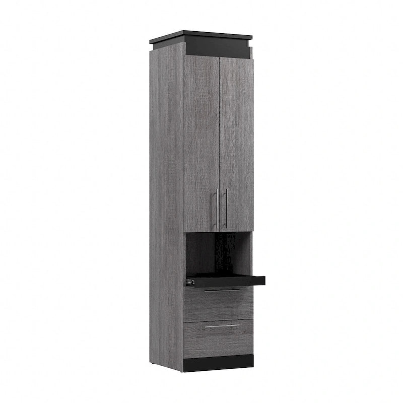 Orion Narrow Storage Cabinet with Drawers and Pull-Out Shelf by Bestar