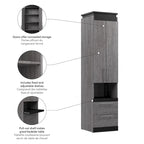 Orion Narrow Storage Cabinet with Drawers and Pull-Out Shelf by Bestar