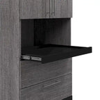 Orion Narrow Storage Cabinet with Drawers and Pull-Out Shelf by Bestar