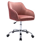 Office Chair - Velvet Upholstered - Chrome Base