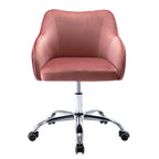 Office Chair - Velvet Upholstered - Chrome Base