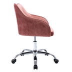 Office Chair - Velvet Upholstered - Chrome Base
