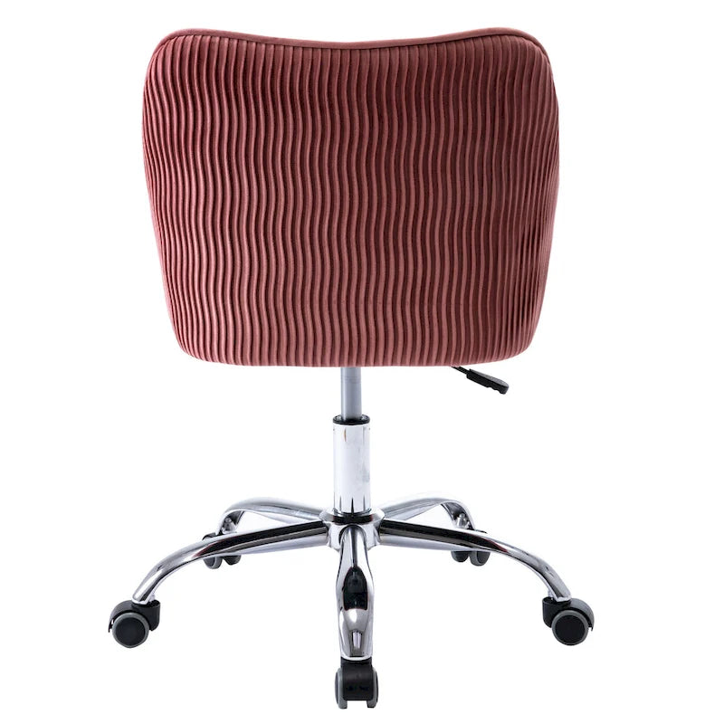 Office Chair - Velvet Upholstered - Chrome Base