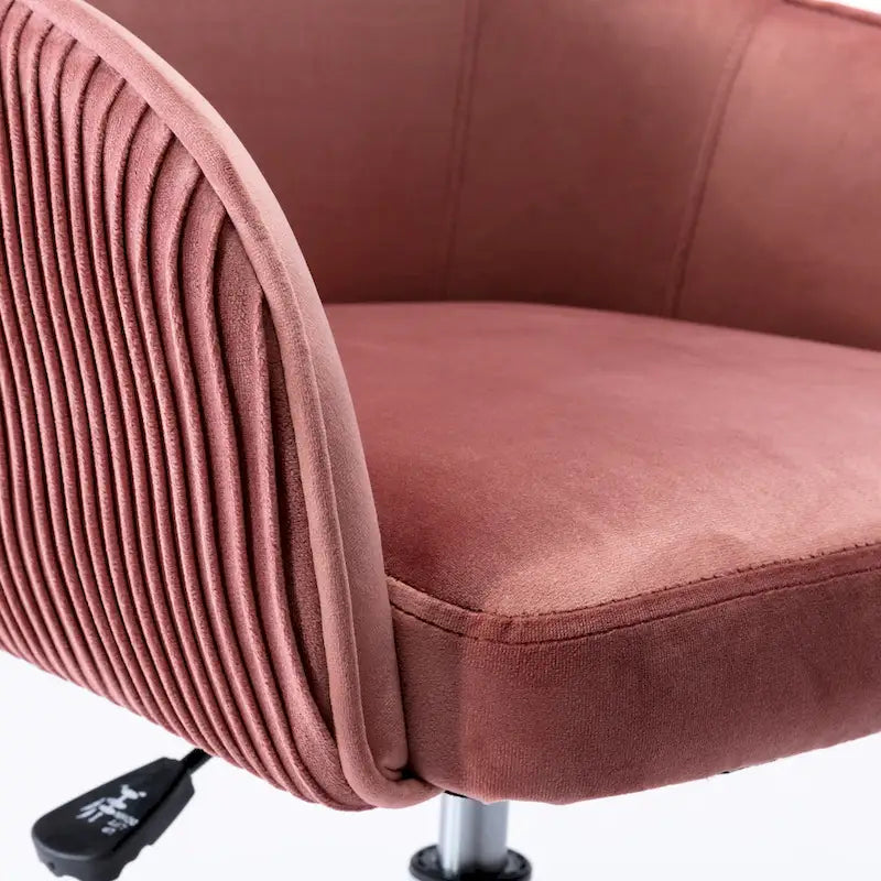 Office Chair - Velvet Upholstered - Chrome Base