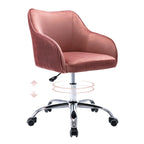 Office Chair - Velvet Upholstered - Chrome Base