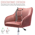 Office Chair - Velvet Upholstered - Chrome Base