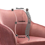 Office Chair - Velvet Upholstered - Chrome Base