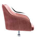Office Chair - Velvet Upholstered - Chrome Base