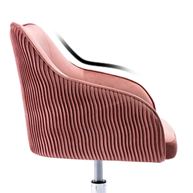 Office Chair - Velvet Upholstered - Chrome Base