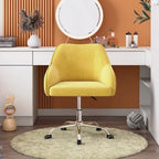 Office Chair - Velvet Upholstered - Chrome Base