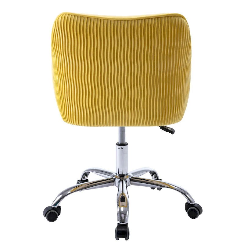 Office Chair - Velvet Upholstered - Chrome Base
