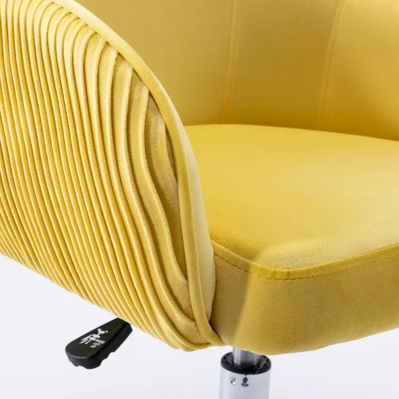 Office Chair - Velvet Upholstered - Chrome Base