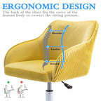 Office Chair - Velvet Upholstered - Chrome Base