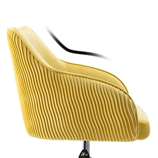 Office Chair - Velvet Upholstered - Chrome Base