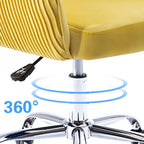 Office Chair - Velvet Upholstered - Chrome Base