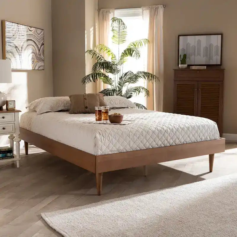 Carson Carrington Banga Mid-century Modern Wood Bed Frame