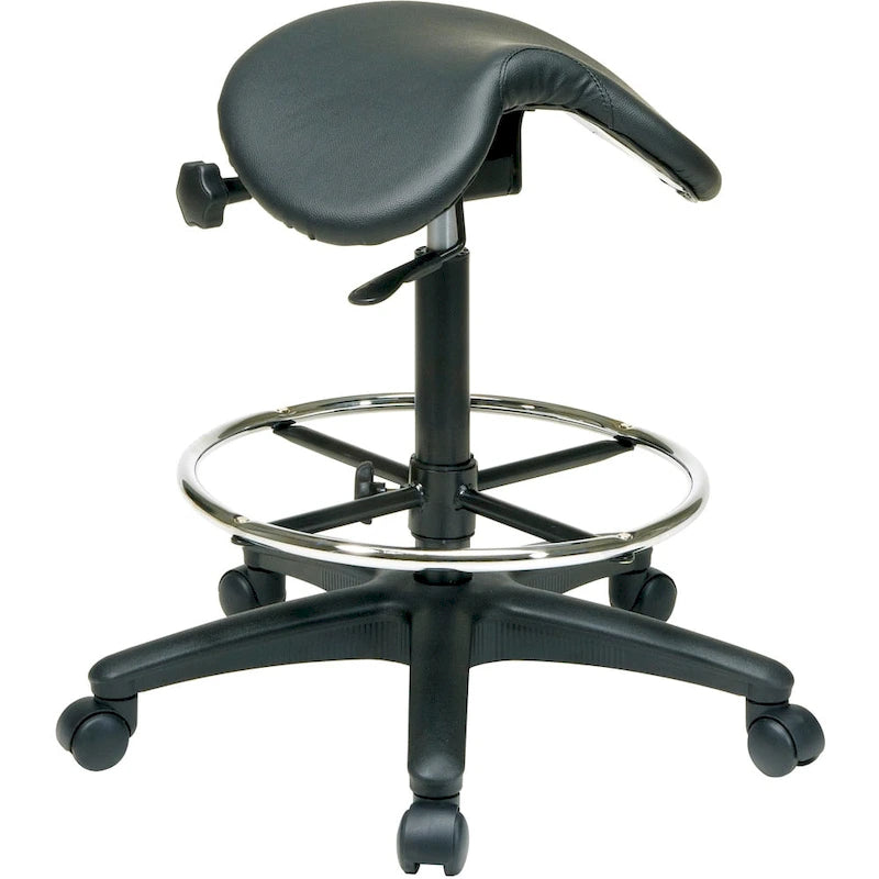 Backless Drafting Saddle Seat Stool