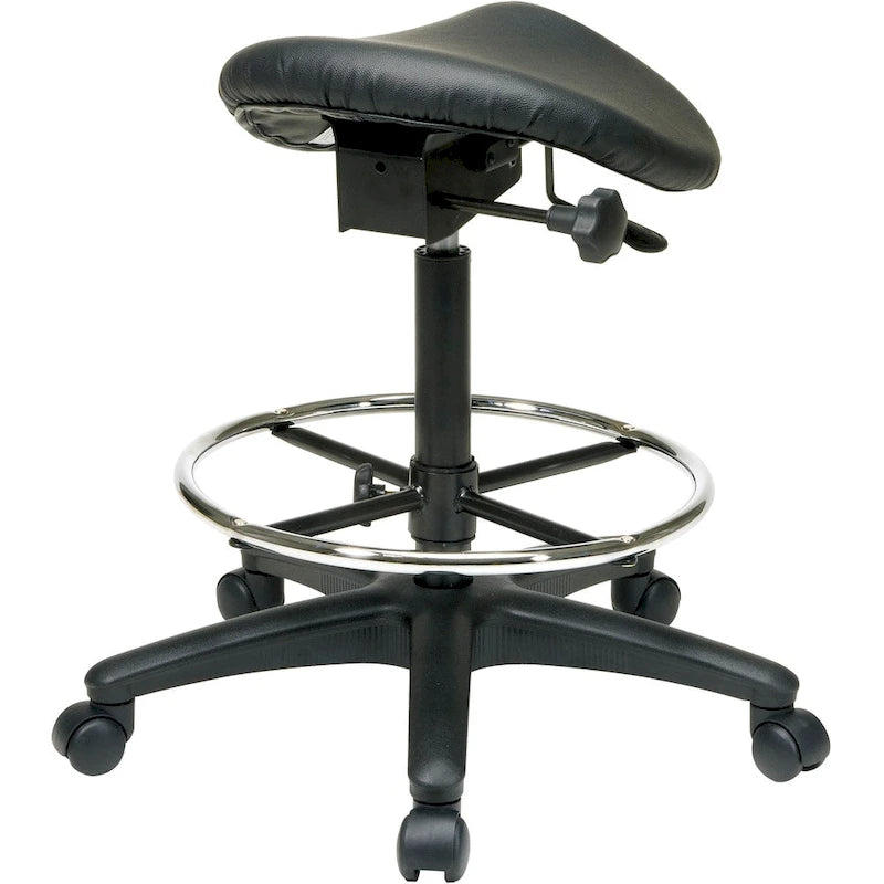 Backless Drafting Saddle Seat Stool