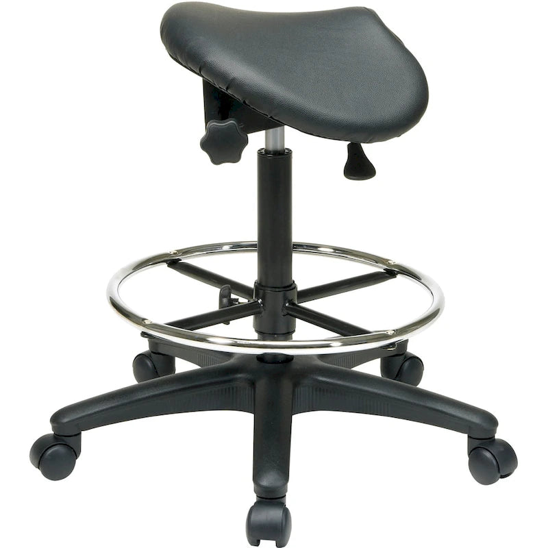 Backless Drafting Saddle Seat Stool