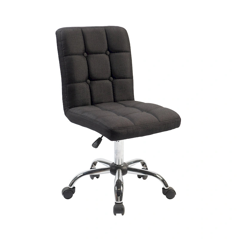 Porthos Home Alice Tufted Fabric Office Chairwith Metal Base