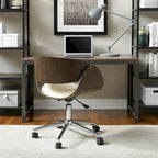 Office Chair - Walnut & Leather - Mid-Century Style