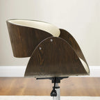 Office Chair - Walnut & Leather - Mid-Century Style
