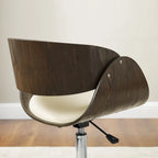 Office Chair - Walnut & Leather - Mid-Century Style