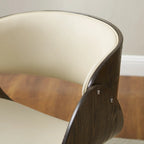Office Chair - Walnut & Leather - Mid-Century Style