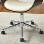 Office Chair - Walnut & Leather - Mid-Century Style
