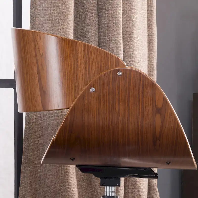 Office Chair - Walnut & Leather - Mid-Century Style