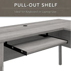 Somerset 72W L Shaped Desk with Hutch, Cabinet and Bookcase in Gray