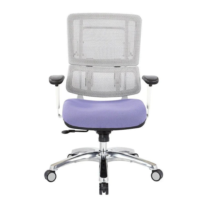 Breathable Mesh Chair with Custom Fabric Seat