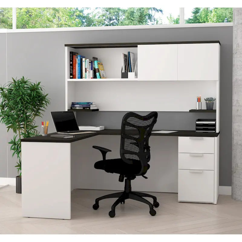 Bestar Pro-Concept Plus L-Desk with Hutch
