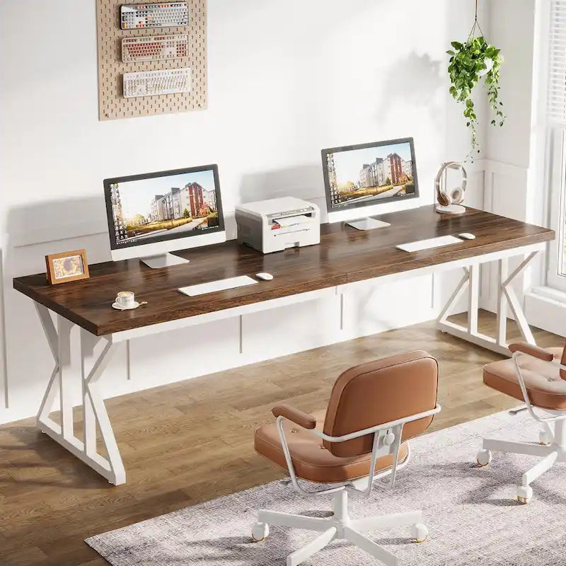 78.7 Inches Long Computer Desk, Two Person Desk For Home Office