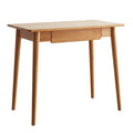Nestfair Natural Solid Oak Wood Desk with Drawer
