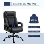Vinsetto Big and Tall Executive Office Chair 400lbs Computer Desk Chair with High Back PU Leather Ergonomic Upholstery
