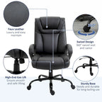 Vinsetto Big and Tall Executive Office Chair 400lbs Computer Desk Chair with High Back PU Leather Ergonomic Upholstery